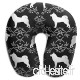 Travel Pillow Akita Silhouette Florals Dog Black Memory Foam U Neck Pillow for Lightweight Support in Airplane Car Train Bus - B07V9MNN7F